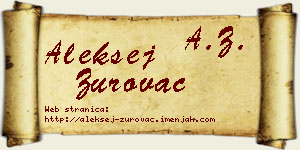 Aleksej Zurovac vizit kartica